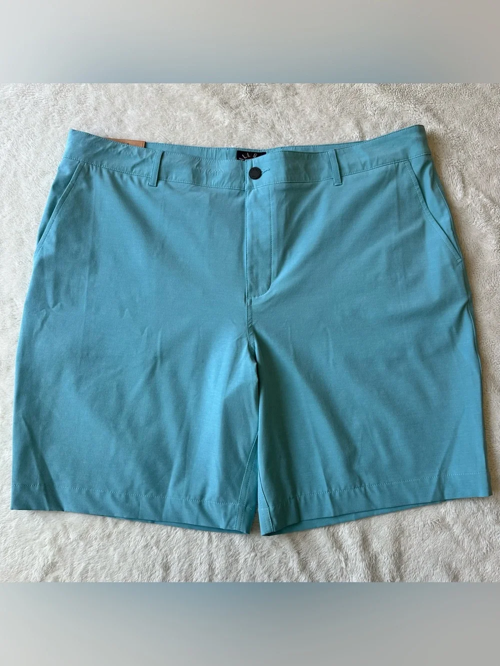 NWT Faherty All Day Shorts Mens sz 42 Belt Loop Turquoise Blue 9